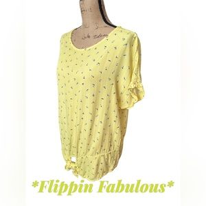 Buffalo david bitton yellow medium tie top size medium